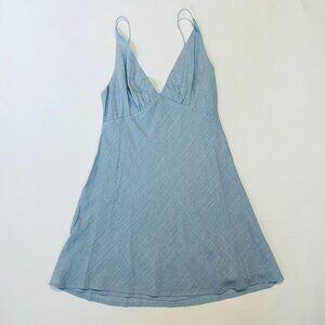 Princess Polly Babydoll Mini Dress Womens Size 4 Blue 100% Linen Party feminine